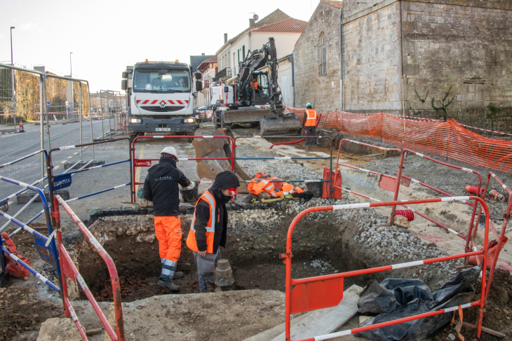 photo des fouilles archéologiques avenue Rochambeau