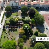 image du square Herriot vu du ciel